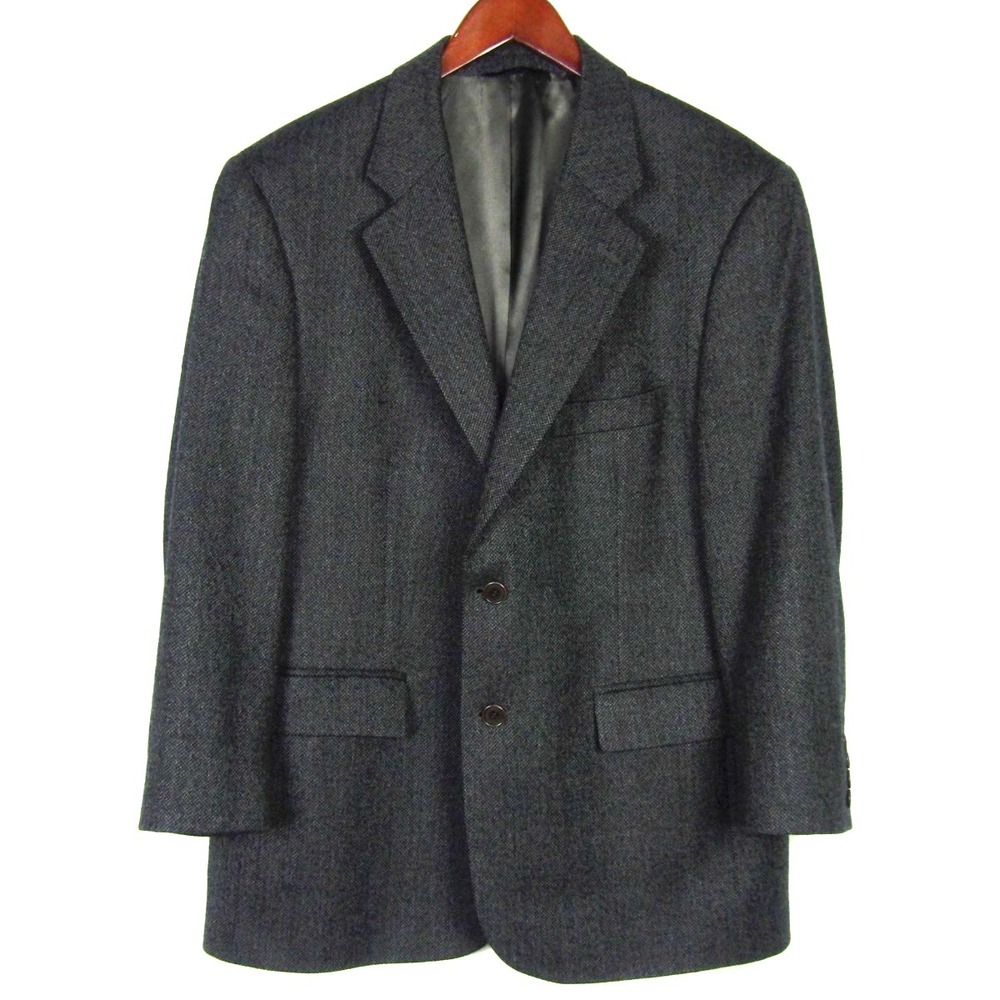 Brooks Brothers 346 100%‎ Wool Gray Tweed 2005 Vintage Blazer Men's 42 Short